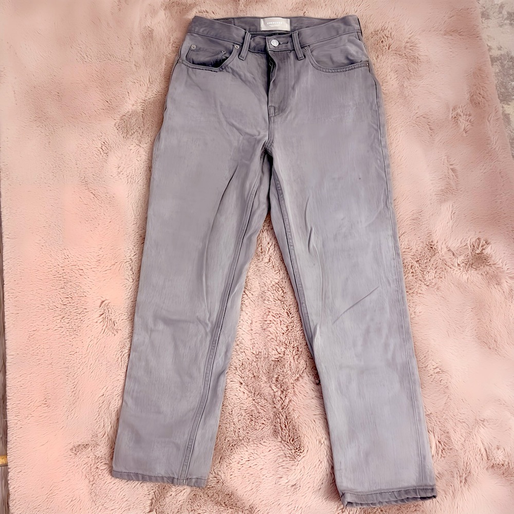Everlane The 90s Cheeky Jeans - Grey 26 Crop